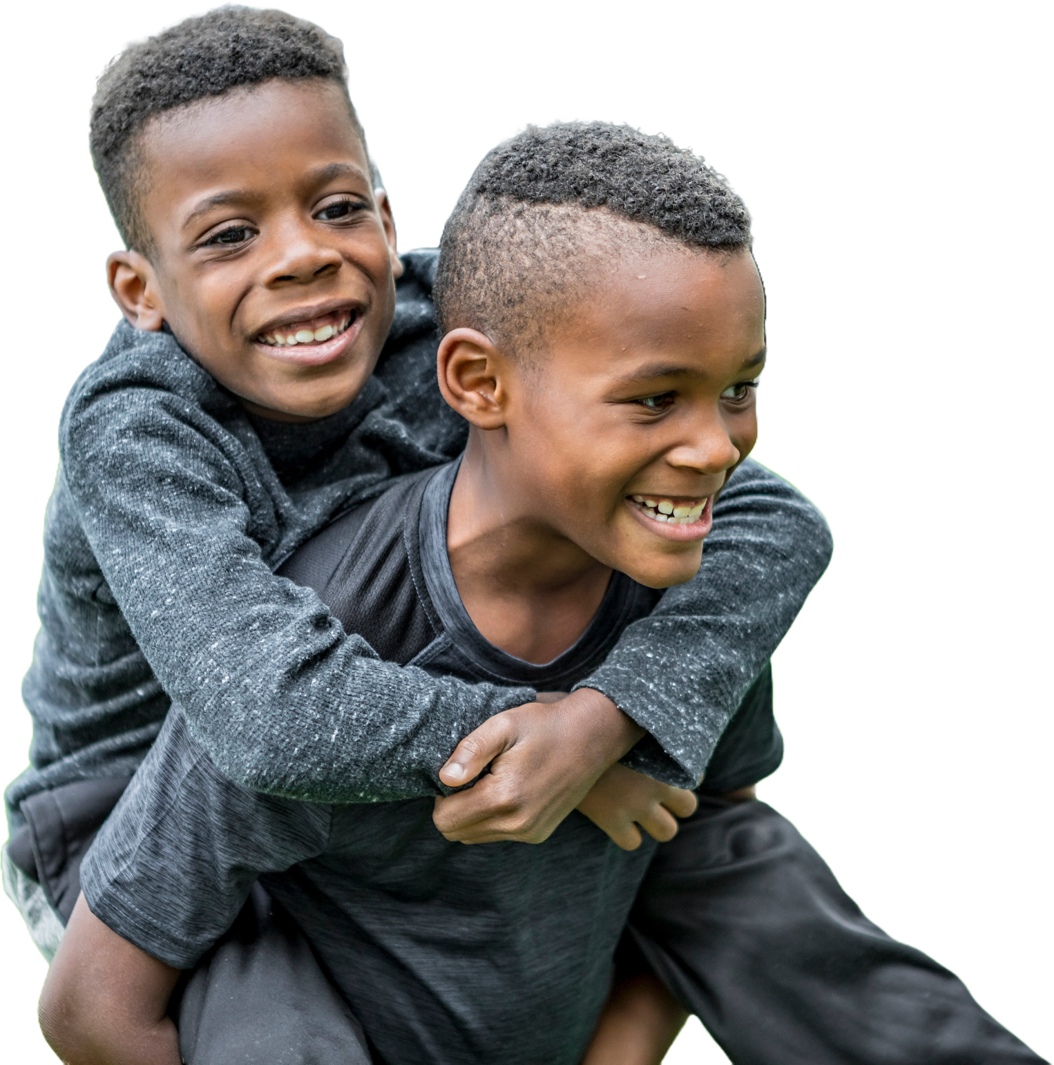 A pair of brother's served by Wendy's Wonderful Kids